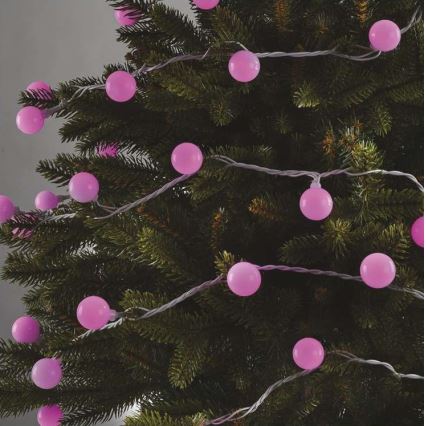 Corrente de Natal exterior LED 40xLED/9m IP44 rosa