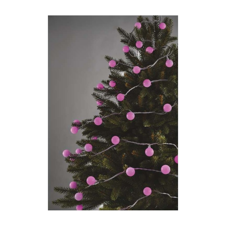 Corrente de Natal exterior LED 40xLED/9m IP44 rosa