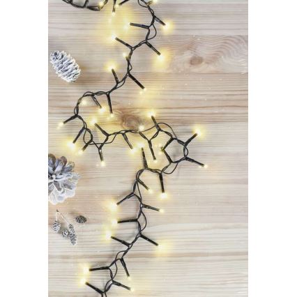 Corrente de Natal exterior LED 600xLED/17m IP44 branco quente