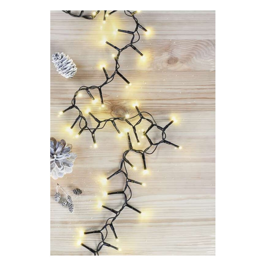 Corrente de Natal exterior LED 600xLED/17m IP44 branco quente