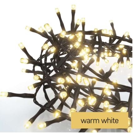 Corrente de Natal exterior LED 600xLED/17m IP44 branco quente