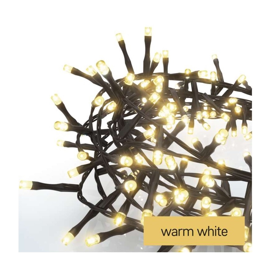 Corrente de Natal exterior LED 600xLED/17m IP44 branco quente
