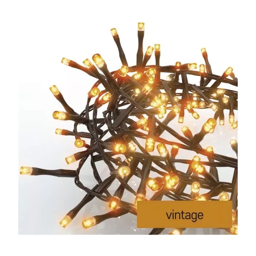 Corrente de Natal exterior LED 600xLED/17m IP44 vintage