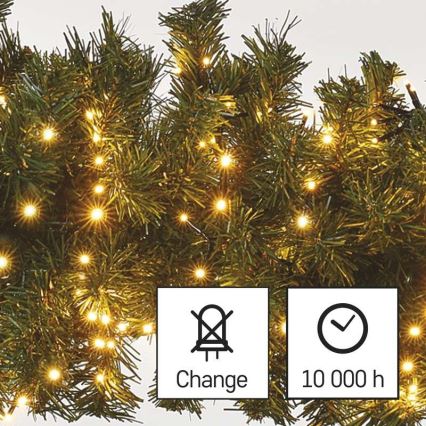 Corrente de Natal exterior LED 600xLED/17m IP44 vintage