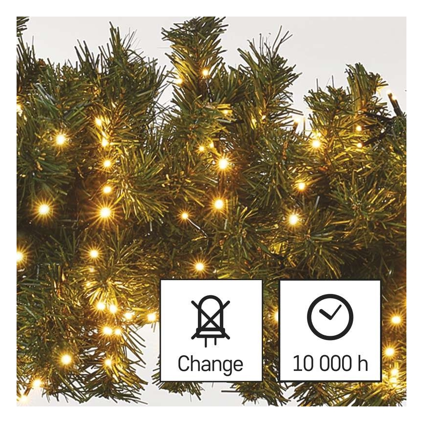 Corrente de Natal exterior LED 600xLED/17m IP44 vintage