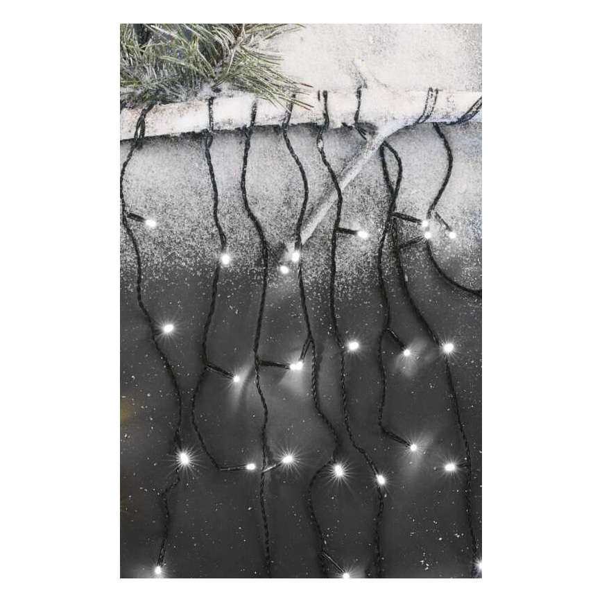 Corrente de Natal exterior LED 600xLED/8 modos 15m IP44 branco frio