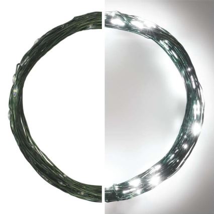 Corrente de Natal exterior LED 75xLED/12,5m IP44 branco frio