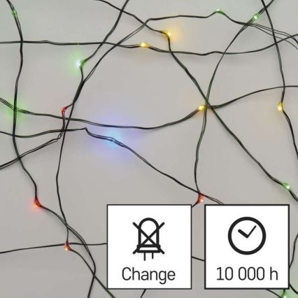 Corrente de Natal exterior LED 75xLED/12,5m IP44 multicolor