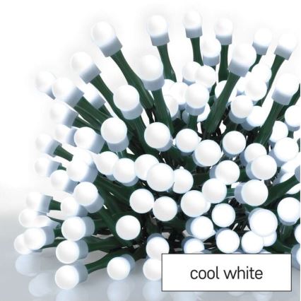 Corrente de Natal exterior LED 80xLED/13m IP44 branco frio