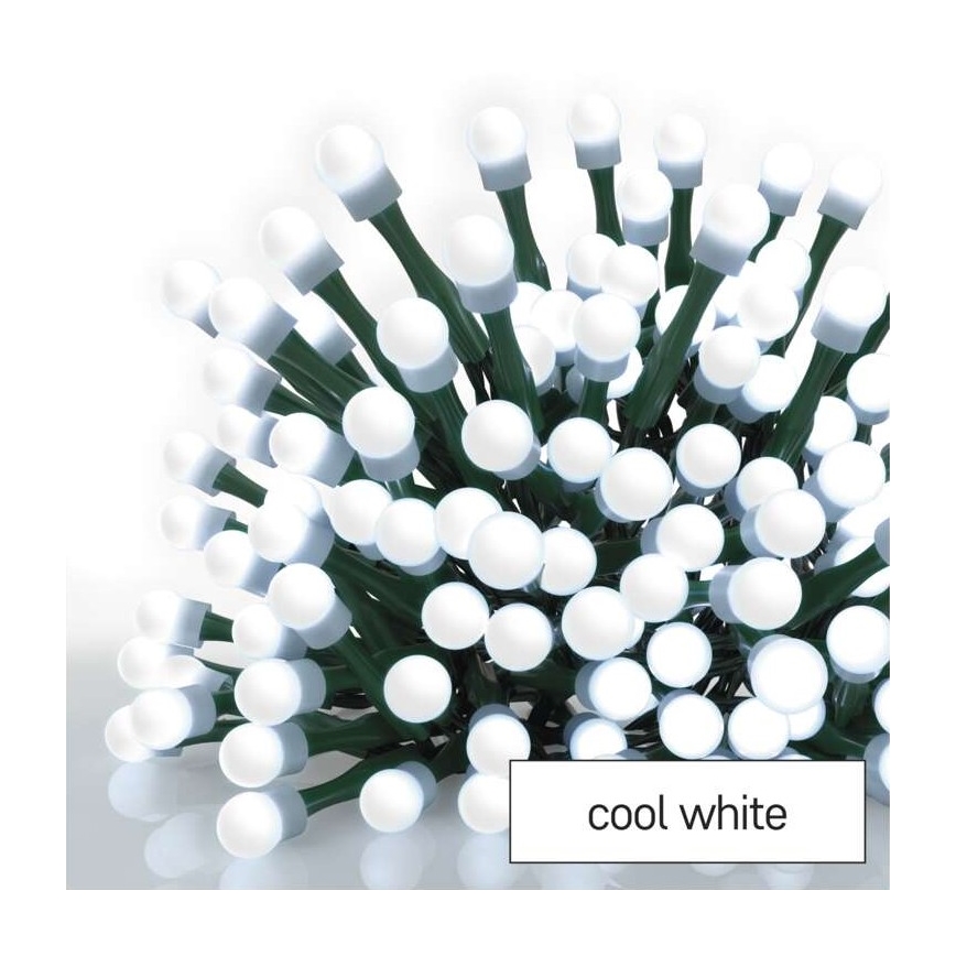 Corrente de Natal exterior LED 80xLED/13m IP44 branco frio