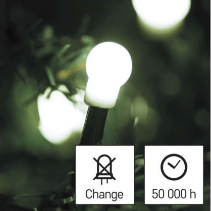 Corrente de Natal exterior LED 80xLED/13m IP44 branco frio