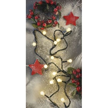Corrente de Natal exterior LED 80xLED/13m IP44 branco quente