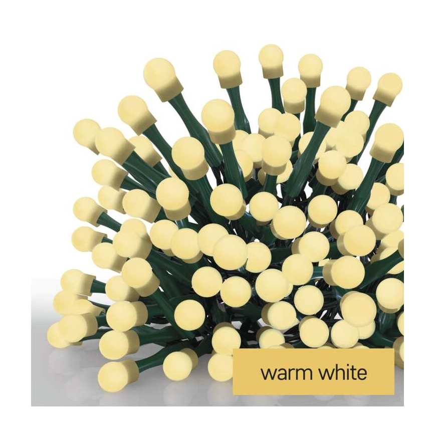 Corrente de Natal exterior LED 80xLED/13m IP44 branco quente