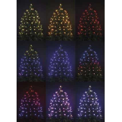 Corrente de Natal exterior LED RGB 120xLED/72 modos 15m IP44 + controlo remoto