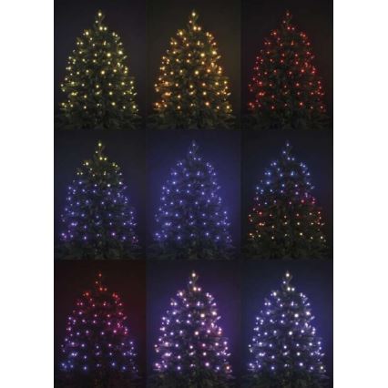 Corrente de Natal exterior LED RGB 160xLED/72 modos 19m IP44 + controlo remoto