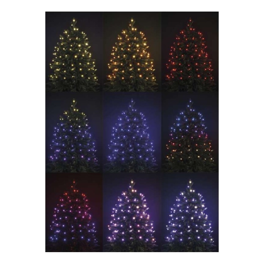 Corrente de Natal exterior LED RGB 160xLED/72 modos 19m IP44 + controlo remoto
