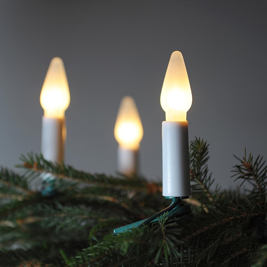 Corrente de Natal FELICIA 16xE10 13,5m branco quente Fabricado na Europa
