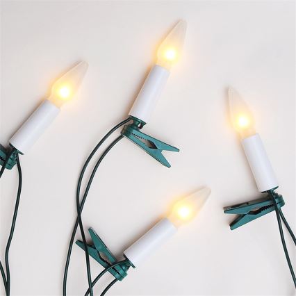 Corrente de Natal FELICIA 16xE10 13,5m branco quente Fabricado na Europa