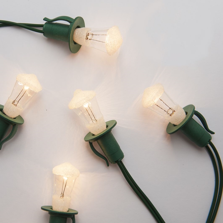 Corrente de Natal LANTERN 12xE10/10,7m branco quente Fabricado na Europa