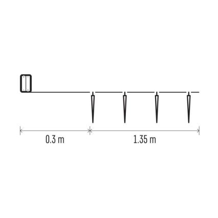 Corrente de Natal LED 10xLED/1,65m