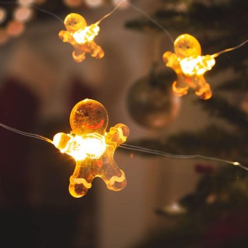 Corrente de Natal LED 10xLED/2xAA 1,2m branco quente