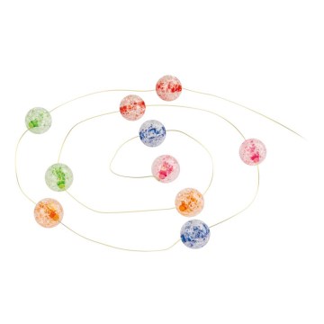 Corrente de Natal LED 10xLED/2xAA 2,35m multicolor