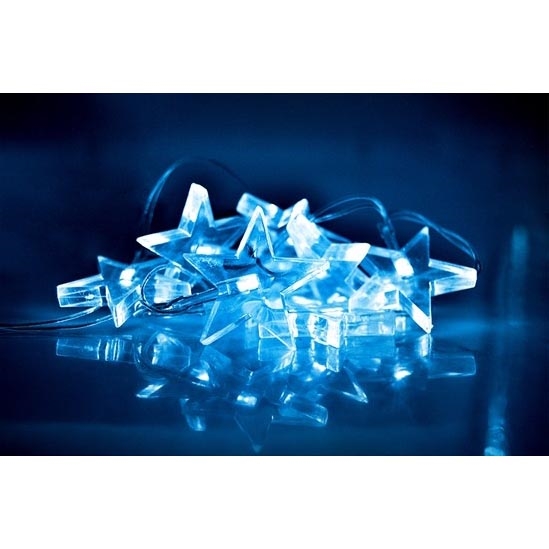 Corrente de Natal LED 10xLED/2xAA 2,5m azul