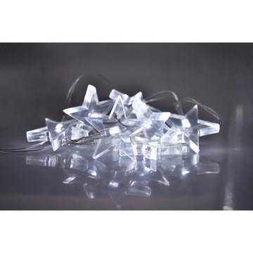 Corrente de Natal LED 10xLED/2xAA 2,5m branco frio