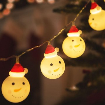 Corrente de Natal LED 10xLED/3xAA 1,1m branco quente