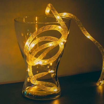 Corrente de Natal LED 20xLED 2,3m branco quente