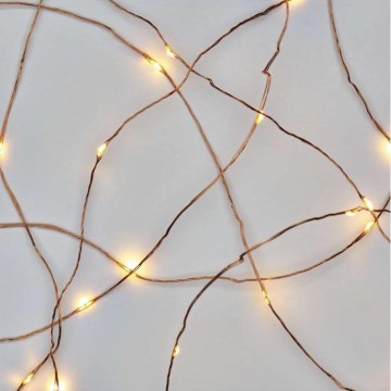 Corrente de Natal LED 20xLED/2,4m branco quente