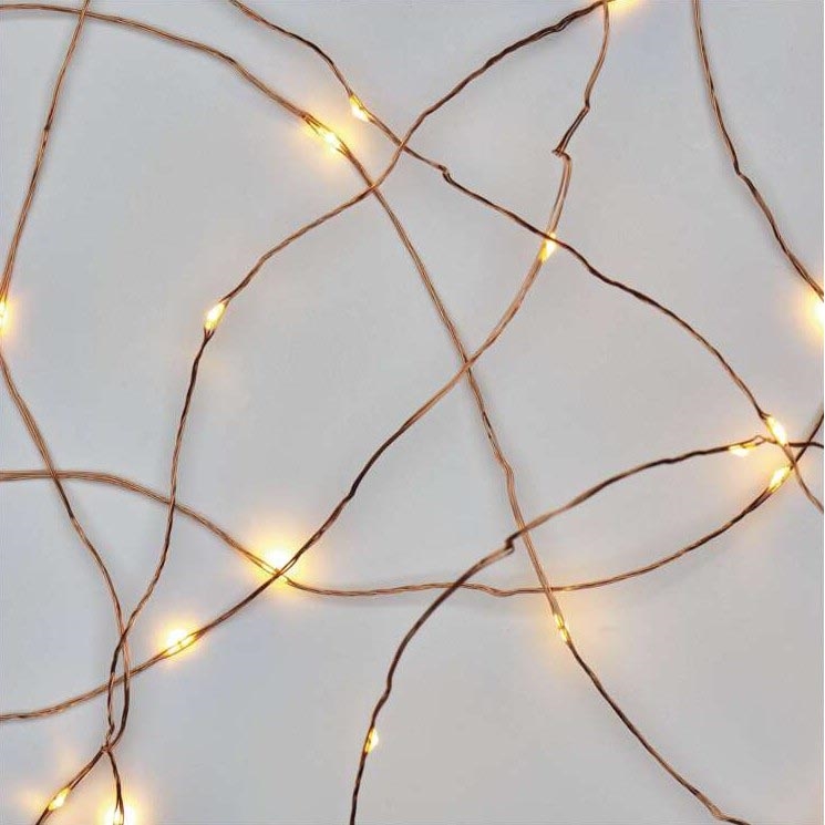 Corrente de Natal LED 20xLED/2,4m branco quente