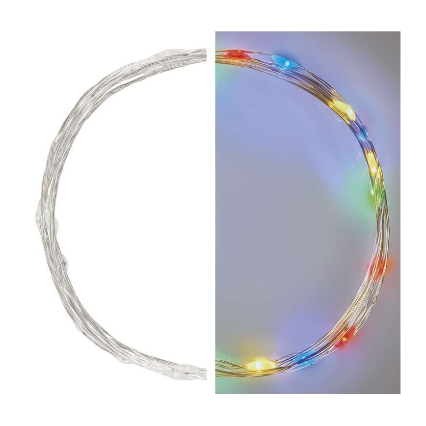 Corrente de Natal LED 20xLED/2,4m multicolor
