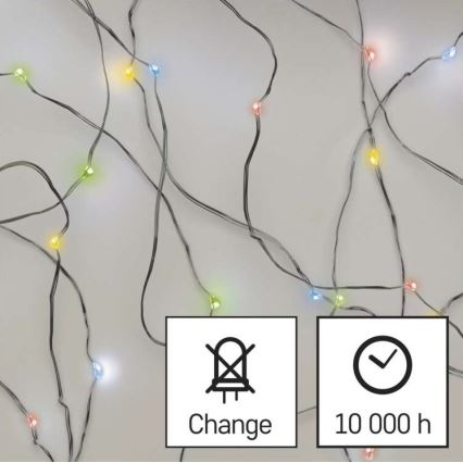 Corrente de Natal LED 20xLED/2,4m multicolor