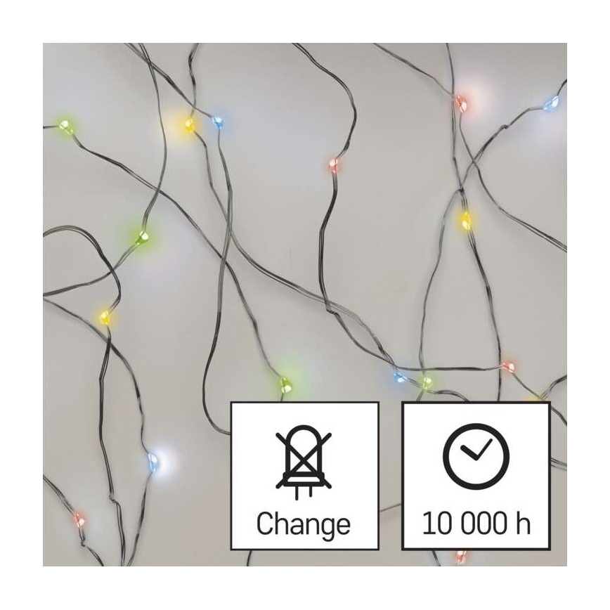 Corrente de Natal LED 20xLED/2,4m multicolor