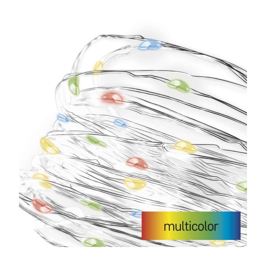 Corrente de Natal LED 20xLED/2,4m multicolor