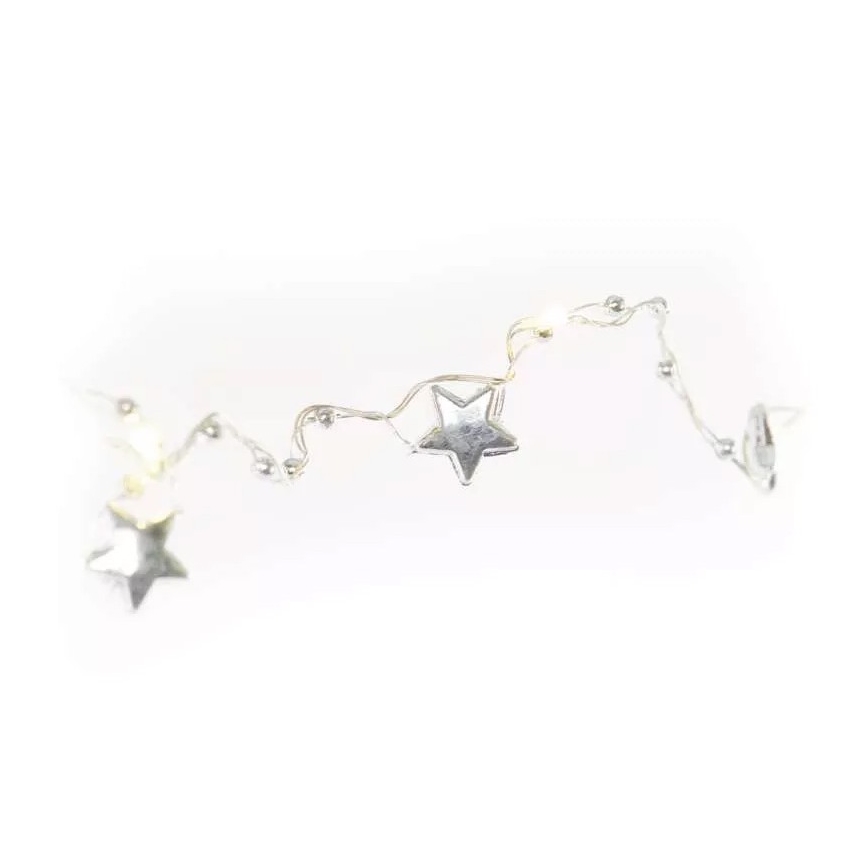 Corrente de Natal LED 20xLED/2xAA 2,2 m branco quente