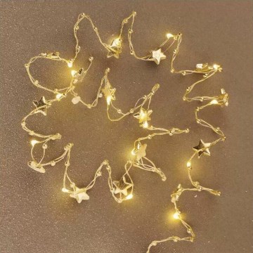 Corrente de Natal LED 20xLED/2xAA 2,2 m branco quente