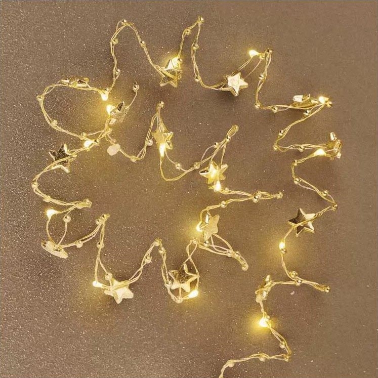 Corrente de Natal LED 20xLED/2xAA 2,2 m branco quente