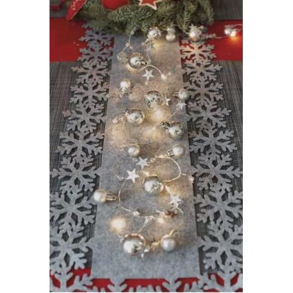 Corrente de Natal LED 20xLED/2xAA 2,2 m branco quente