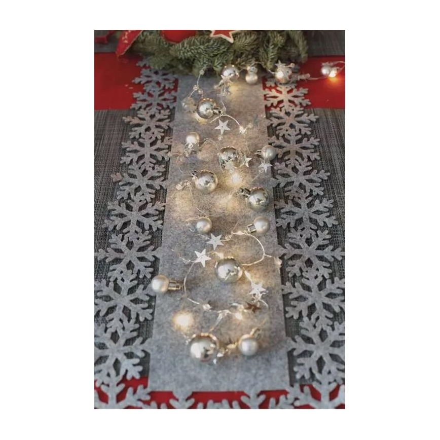 Corrente de Natal LED 20xLED/2xAA 2,2 m branco quente