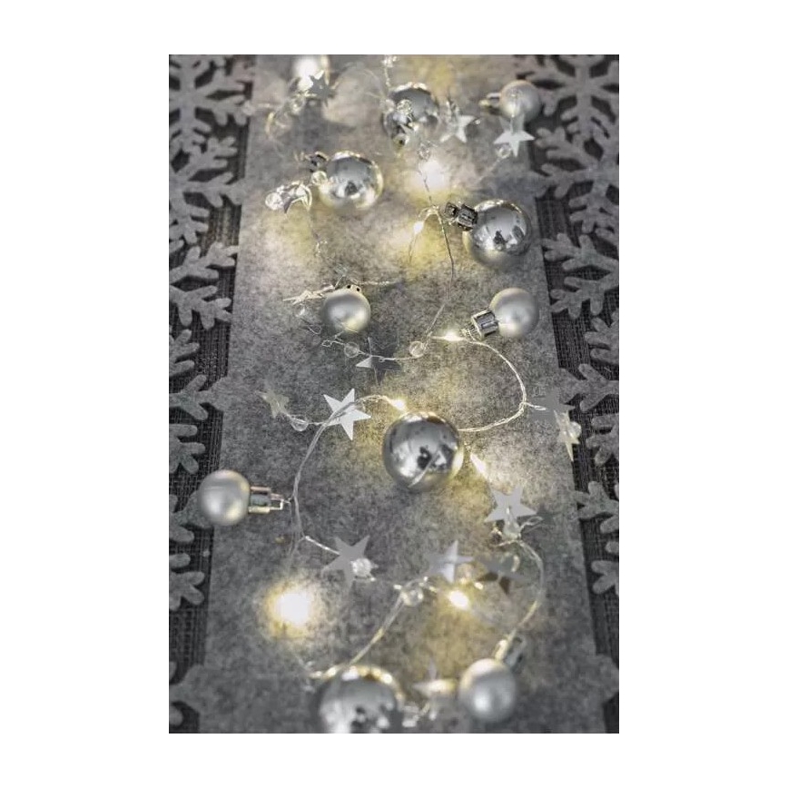 Corrente de Natal LED 20xLED/2xAA 2,2 m branco quente