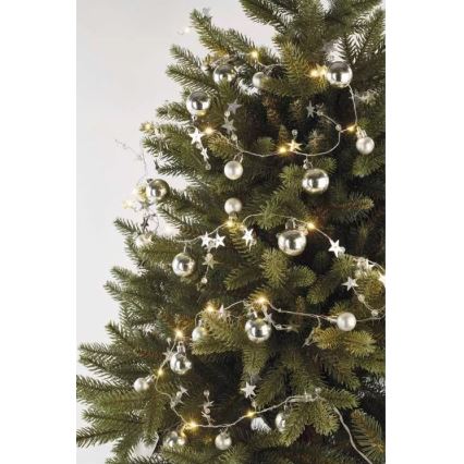 Corrente de Natal LED 20xLED/2xAA 2,2 m branco quente
