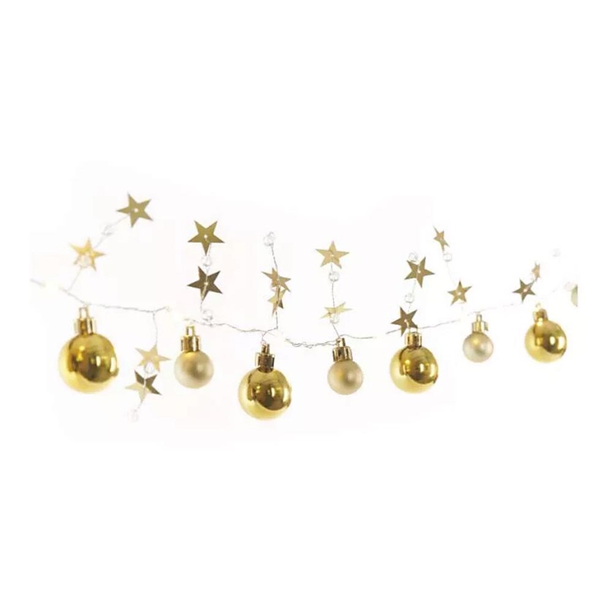 Corrente de Natal LED 20xLED/2xAA 2,2 m branco quente