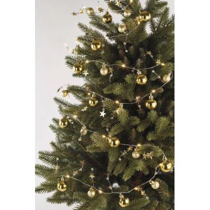 Corrente de Natal LED 20xLED/2xAA 2,2 m branco quente