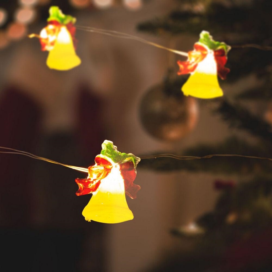 Corrente de Natal LED 20xLED/2xAA 2,2m branco quente