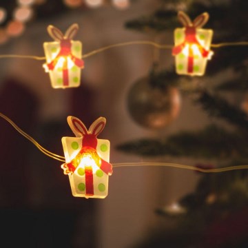 Corrente de Natal LED 20xLED/2xAA 2,2m branco quente