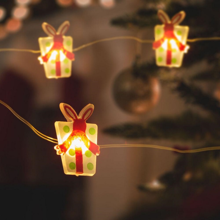 Corrente de Natal LED 20xLED/2xAA 2,2m branco quente