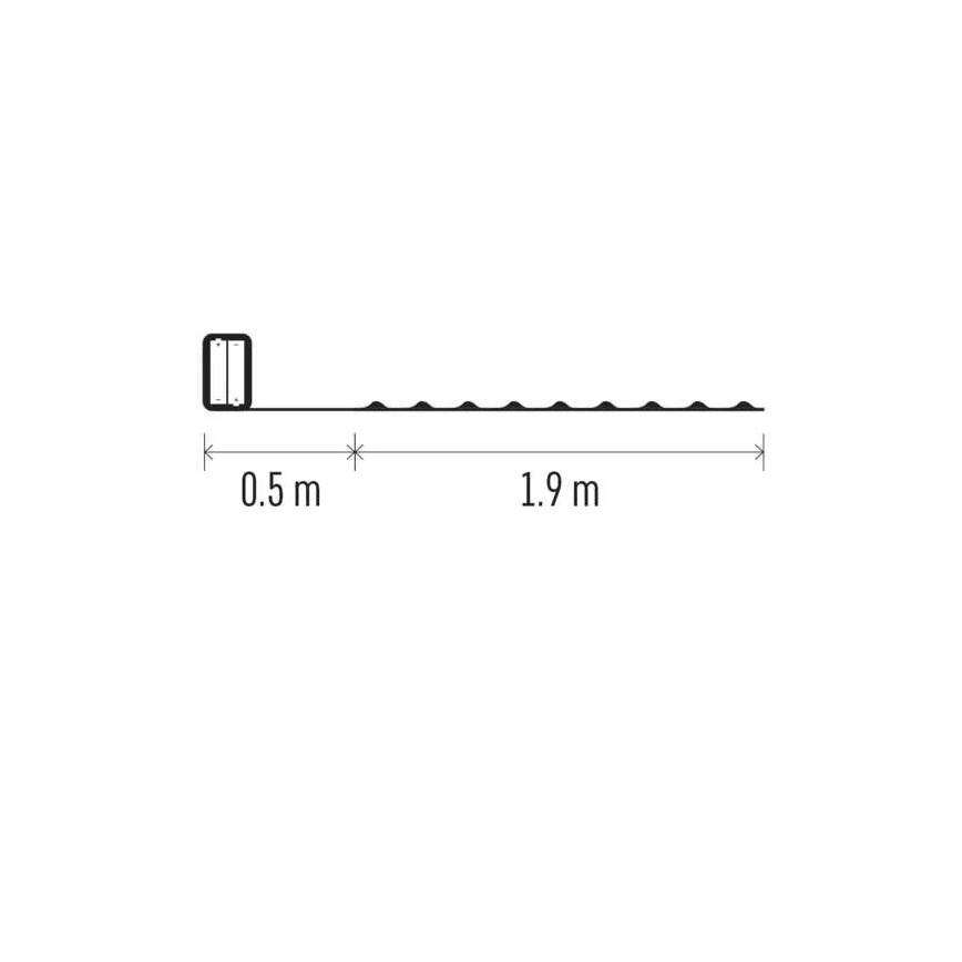 Corrente de Natal LED 20xLED/2xAA 2,4m branco frio