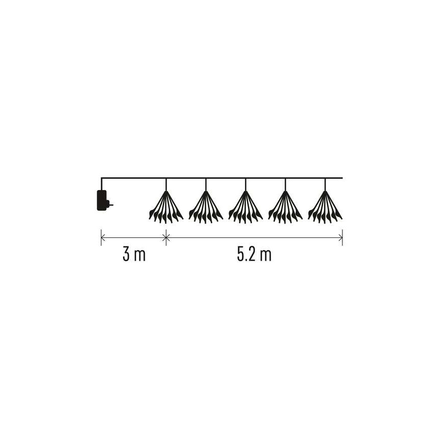 Corrente de Natal LED 300xLED/8,2m branco frio